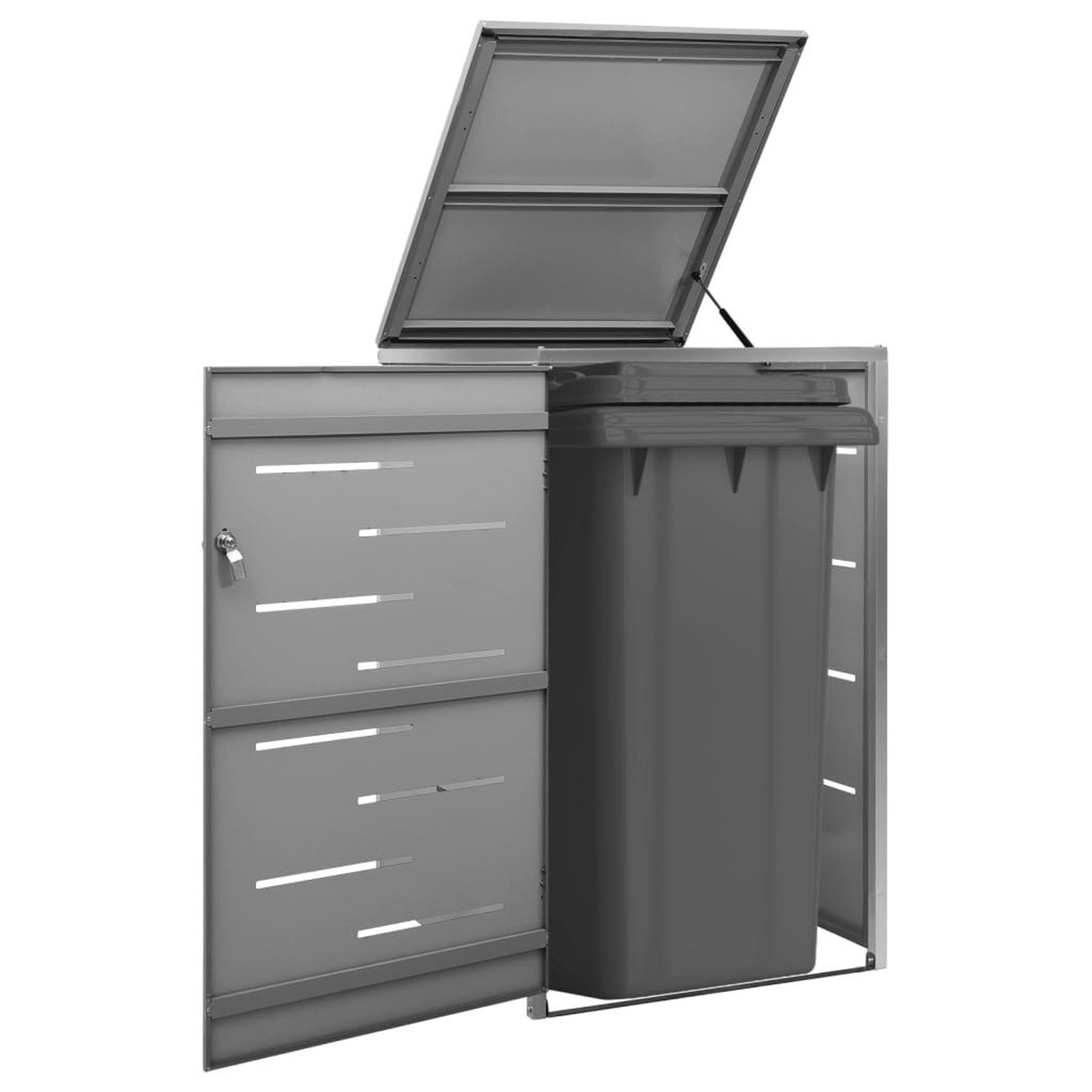 Voir la diapositive 1 : VIDAXL Abri pour poubelle 69x77,5x112,5 cm Inox