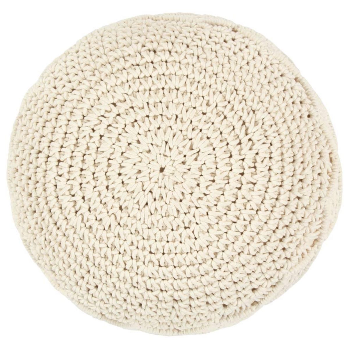 VIDAXL Pouf fait a la main en macrame 45 x 30 cm Coton