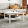 Voir la diapositive 1 : VIDAXL Table basse Blanc 80x50x40 cm Bois massif de pin