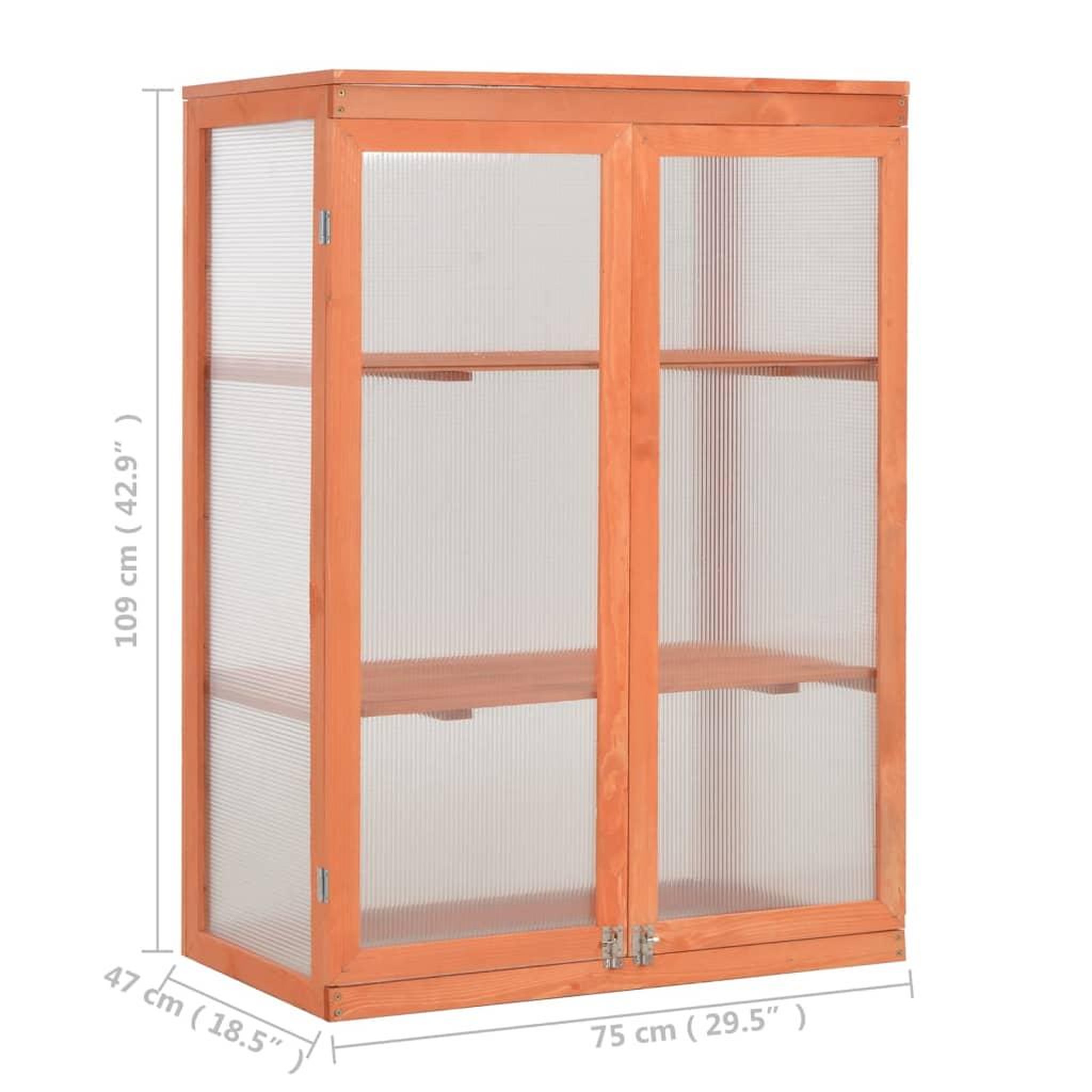 Voir la diapositive 6 : VIDAXL Serre Bois 75x47x109 cm