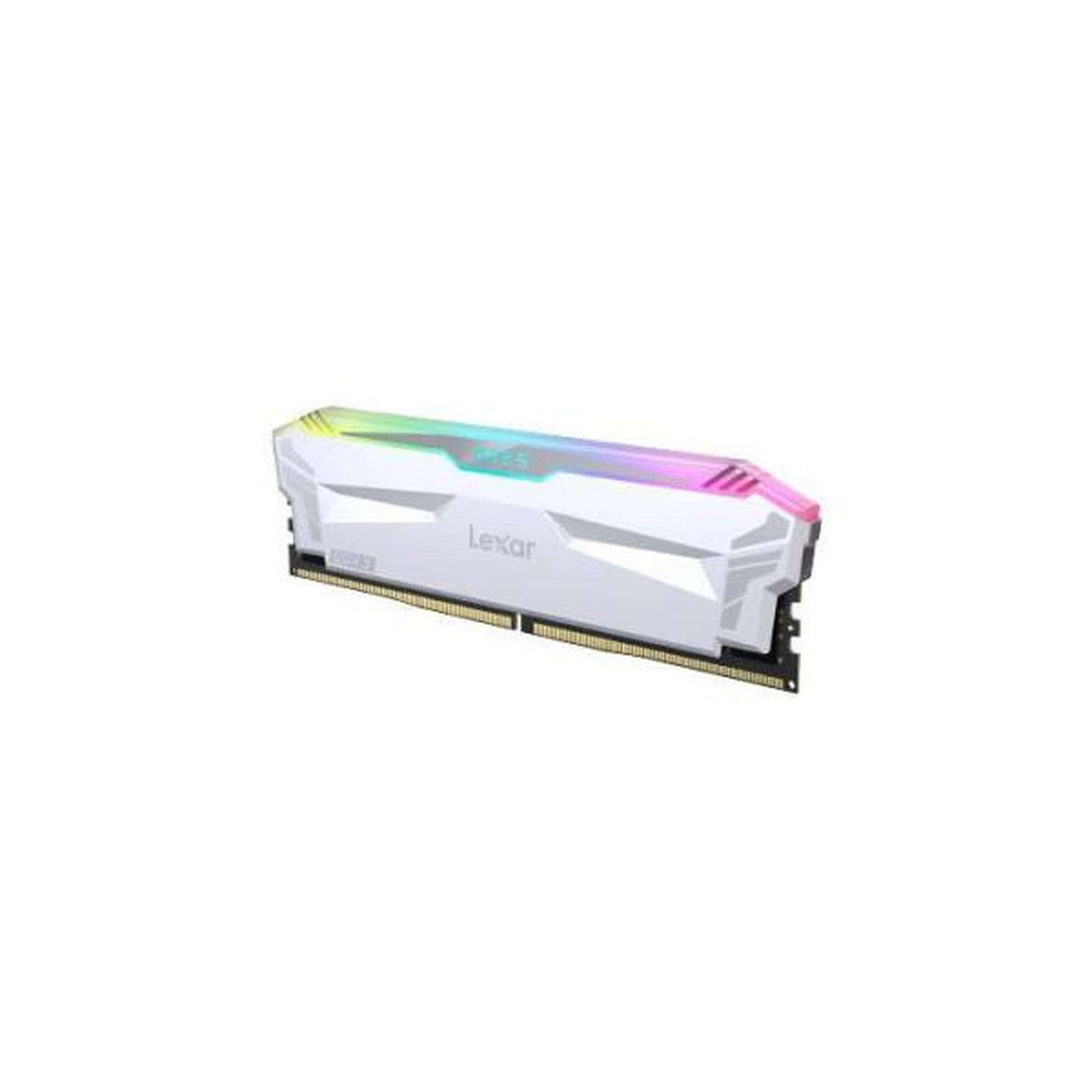 Voir la diapositive 2 : Lexar Barrette Mémoire - LEXAR Ares - DDR5 6400 - CL32 1.4 V - 32 Go (2x 16 Go) - Dissipateur thermique + RGB - Blanc