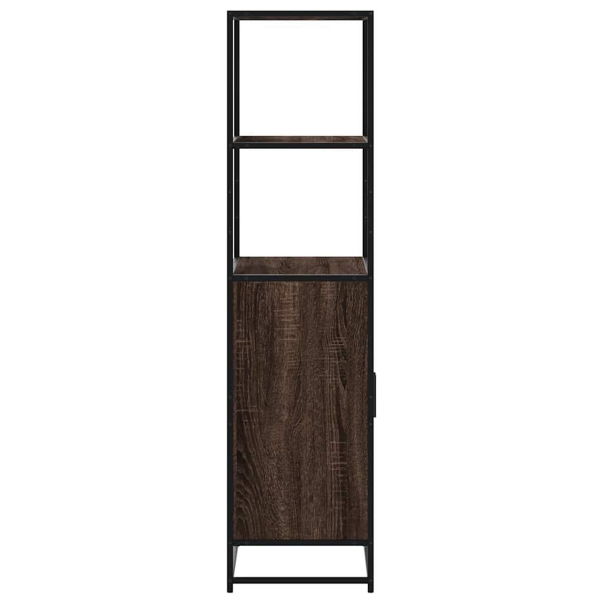 VIDAXL Buffet haut chene marron 68x35x139 cm bois d'ingenierie metal