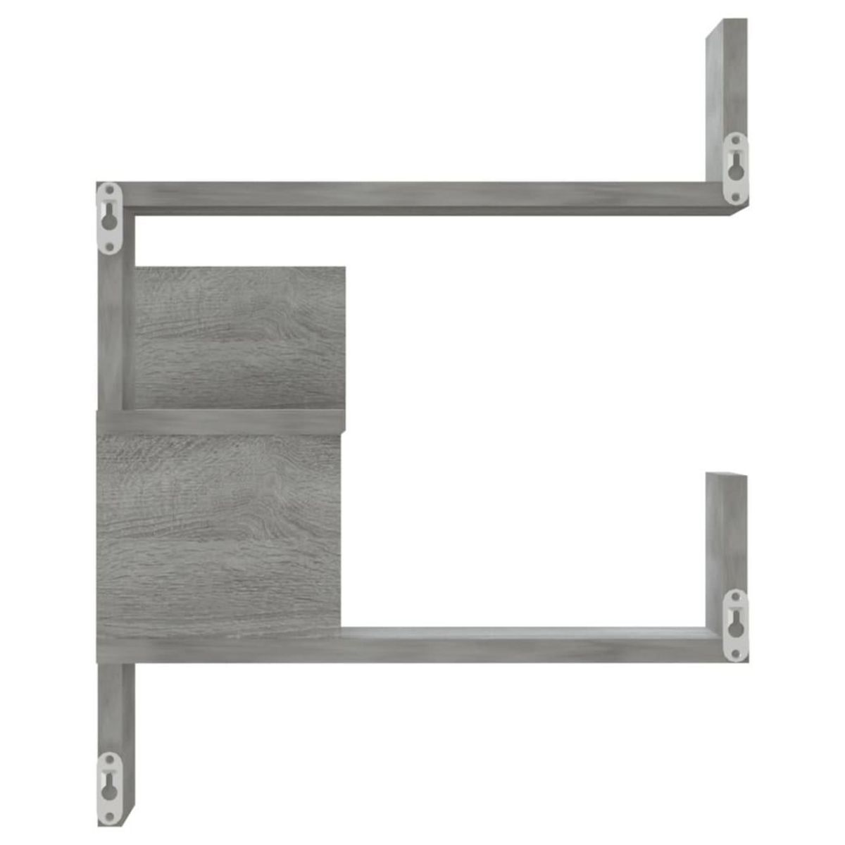 VIDAXL Etagere d'angle murale Sonoma gris 40x40x50cm Bois d'ingenierie