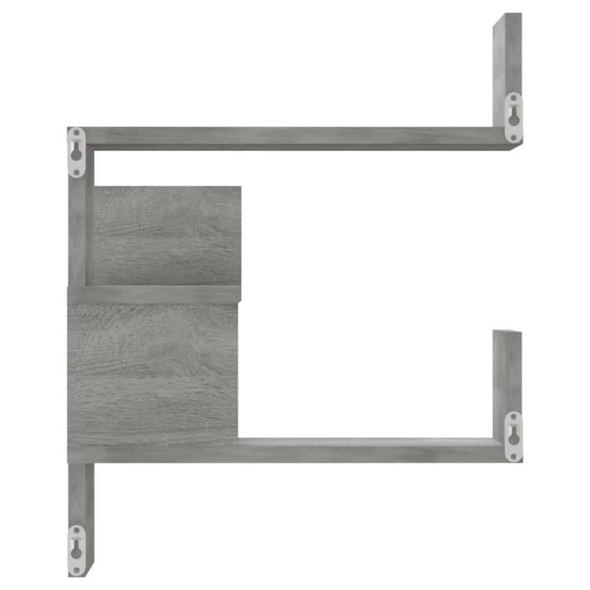 VIDAXL Etagere d'angle murale Sonoma gris 40x40x50cm Bois d'ingenierie