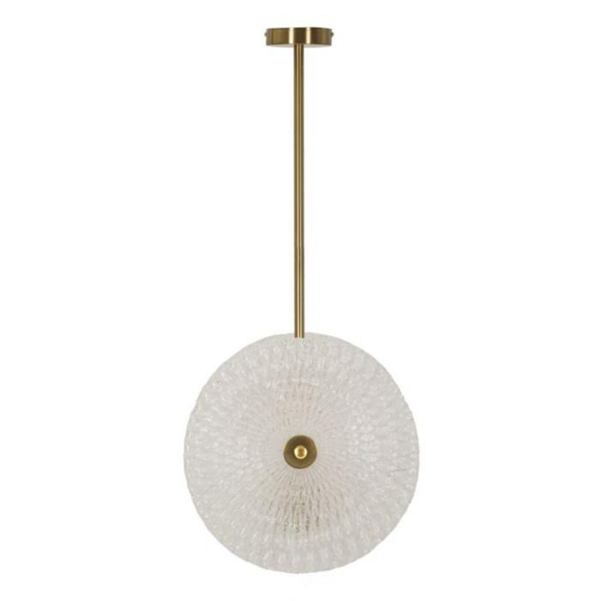 Paris Prix Lampe Suspension en Verre  Circle  35cm Blanc & Or