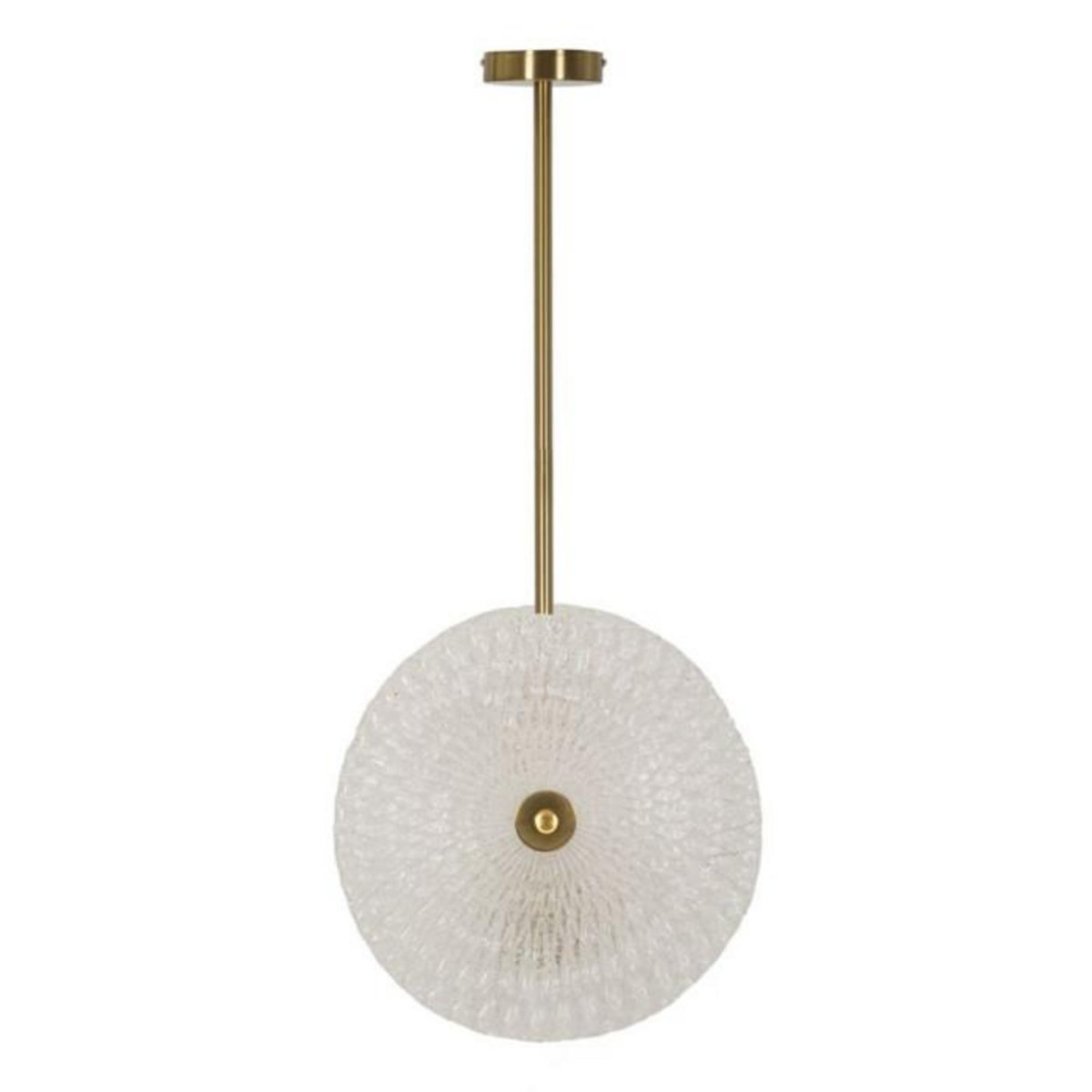 Paris Prix Lampe Suspension en Verre  Circle  35cm Blanc & Or
