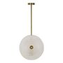 Voir la diapositive 3 : Paris Prix Lampe Suspension en Verre  Circle  35cm Blanc & Or