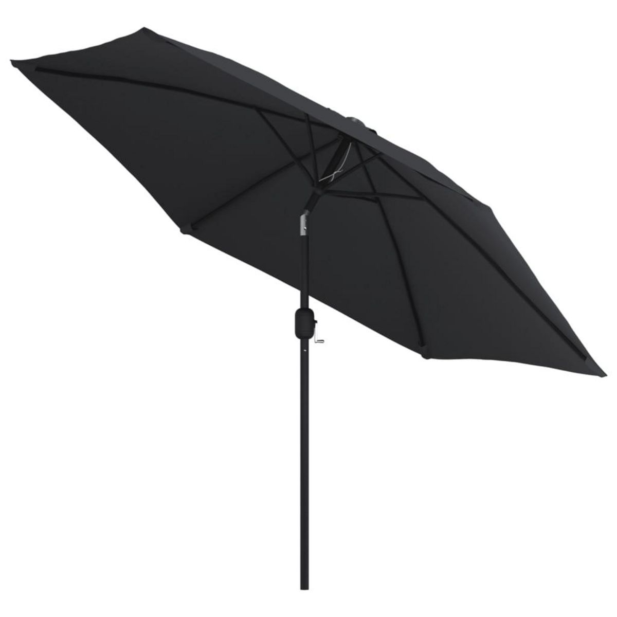 VIDAXL Parasol d'exterieur avec poteau en metal 300 cm Noir