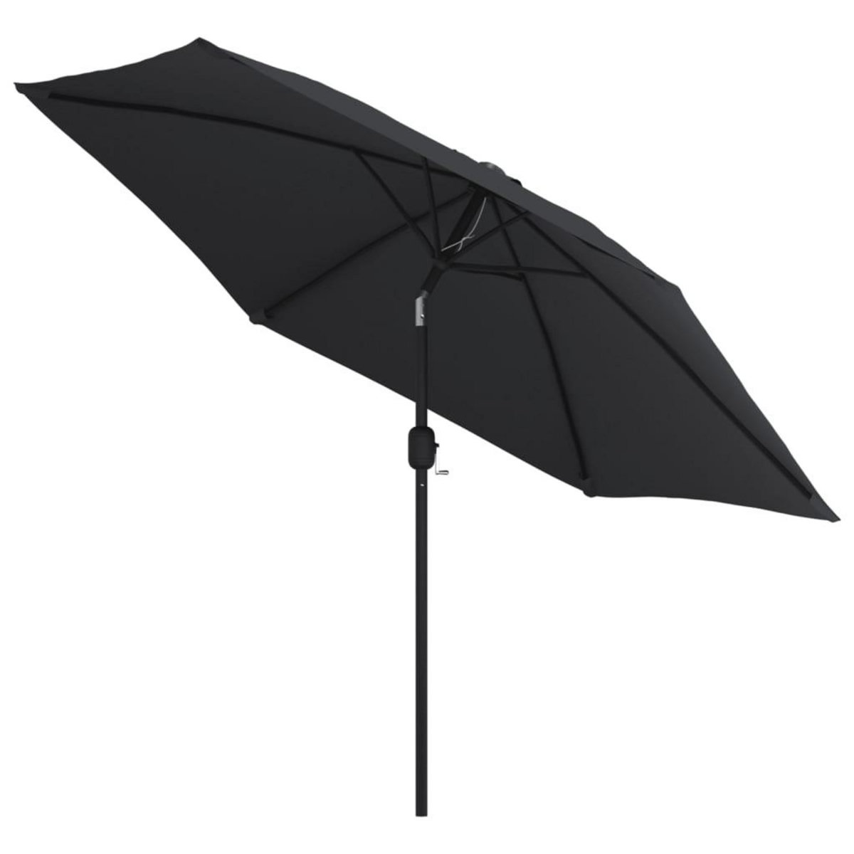VIDAXL Parasol d'exterieur avec poteau en metal 300 cm Noir