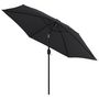 Voir la diapositive 3 : VIDAXL Parasol d'exterieur avec poteau en metal 300 cm Noir