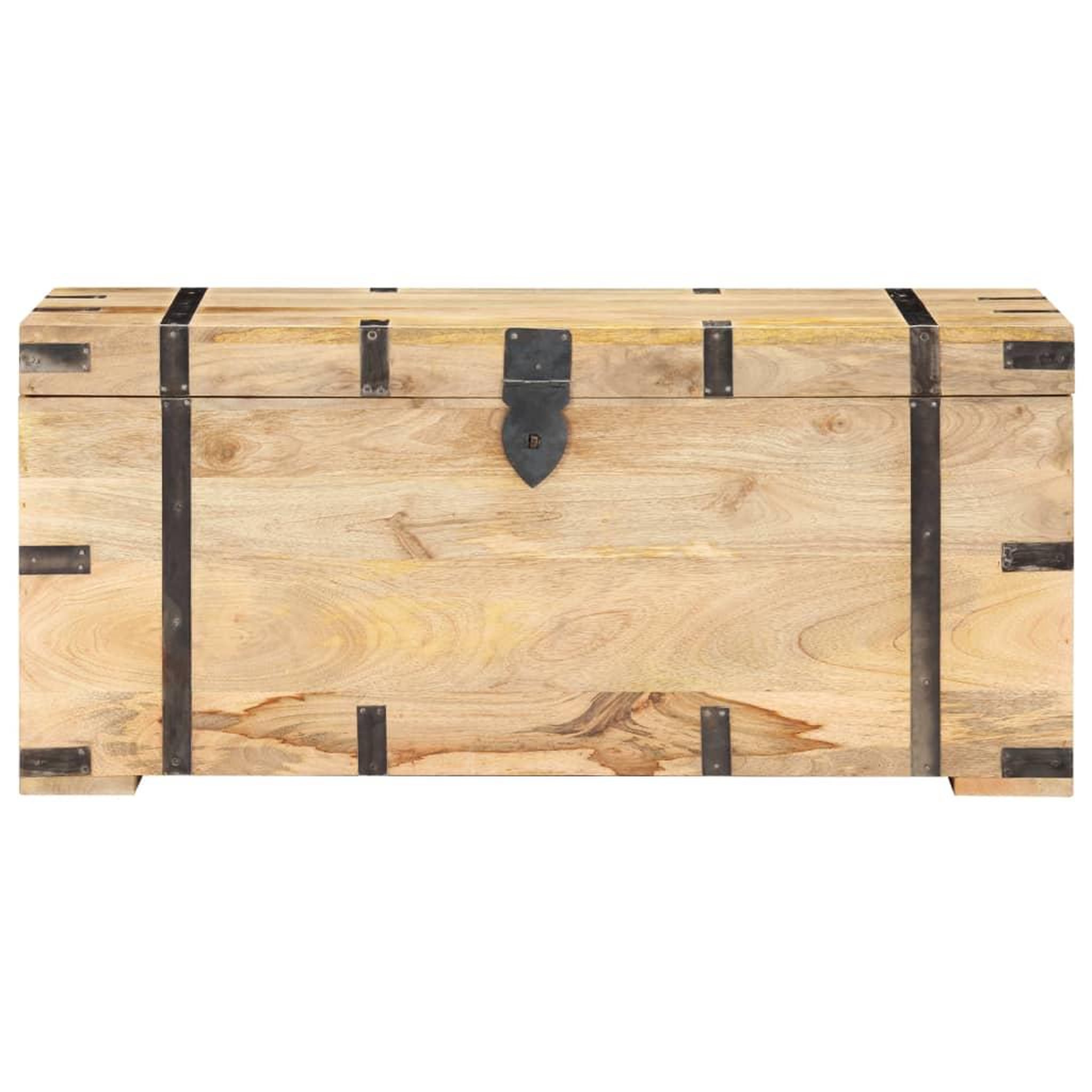 Voir la diapositive 3 : VIDAXL Coffre 90x40x40 cm Bois solide de manguier