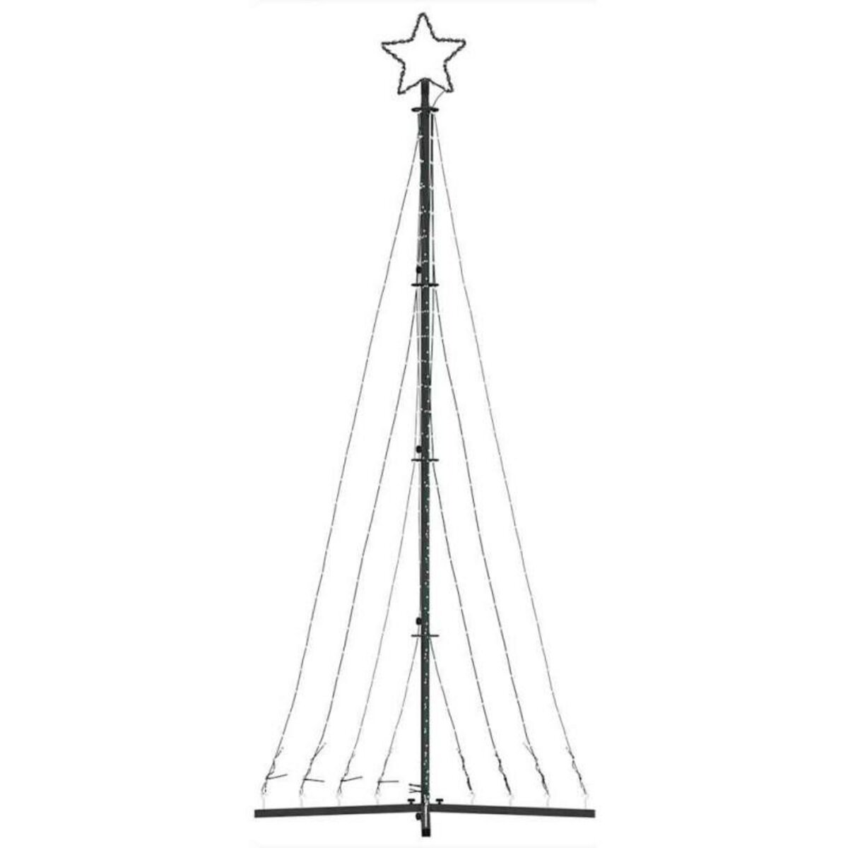 VIDAXL Guirlande de sapin de Noël 447 LED blanc chaud 249 cm
