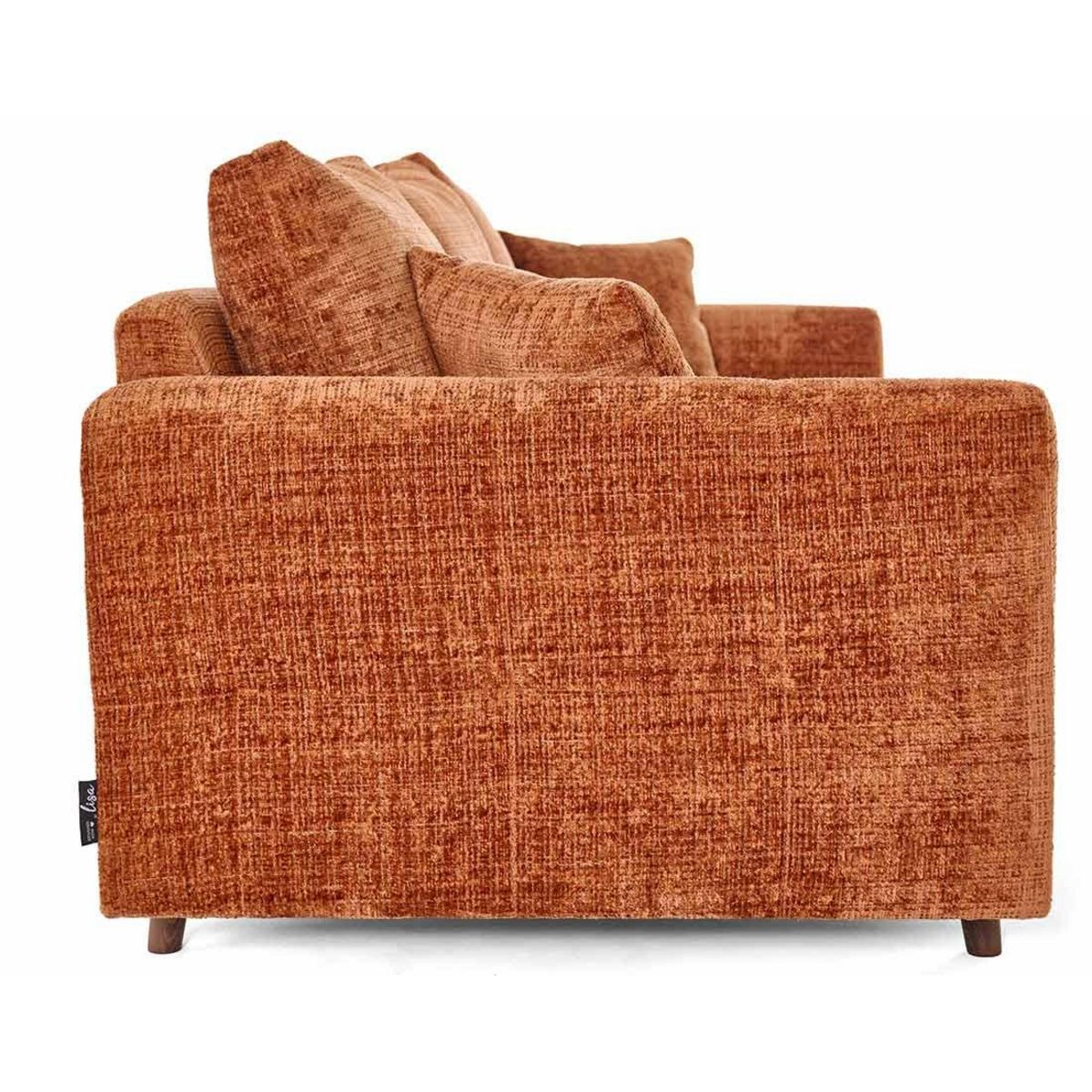 LISA DESIGN Rune - canapé droit 3 places en velours texturé