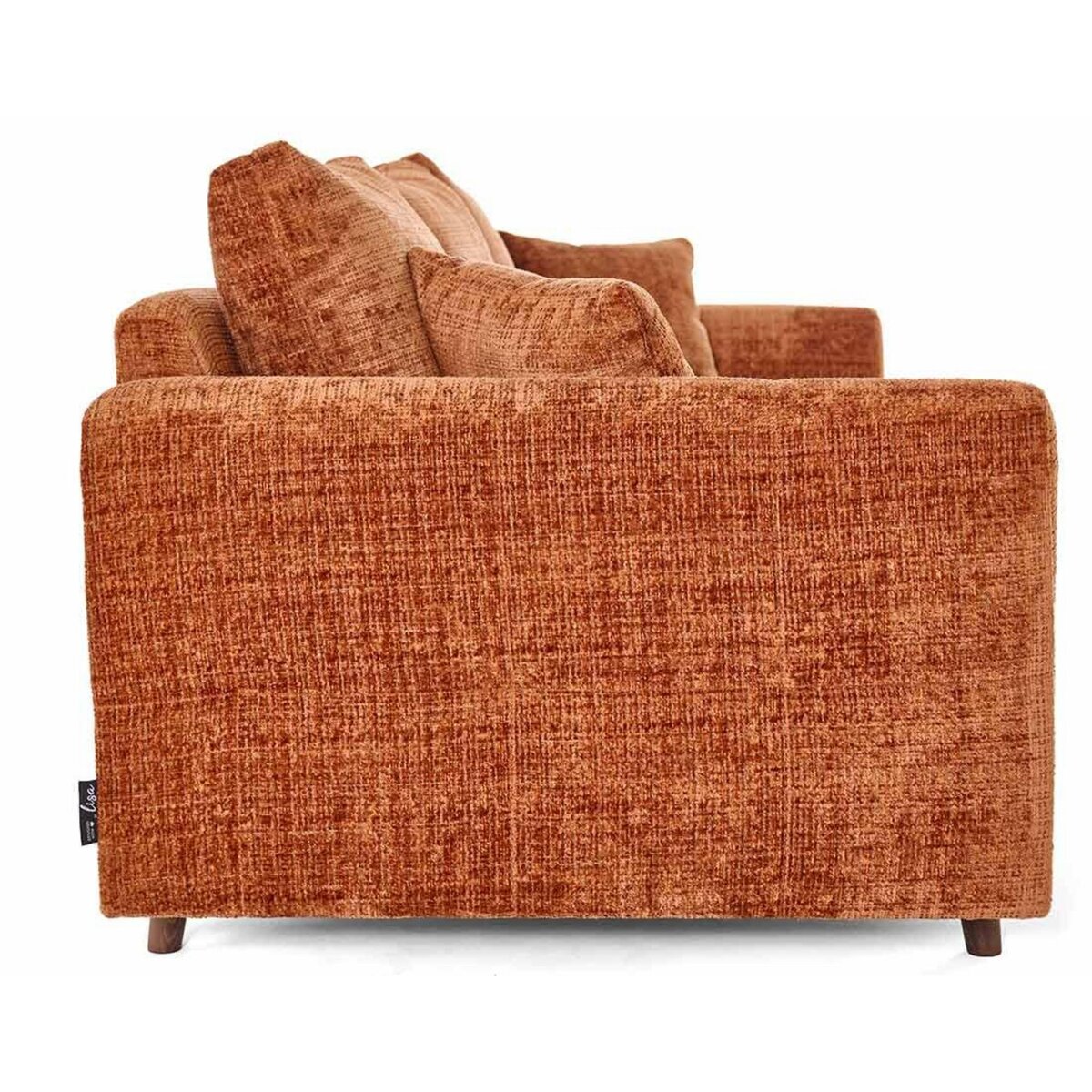 LISA DESIGN Rune - canapé droit 3 places en velours texturé