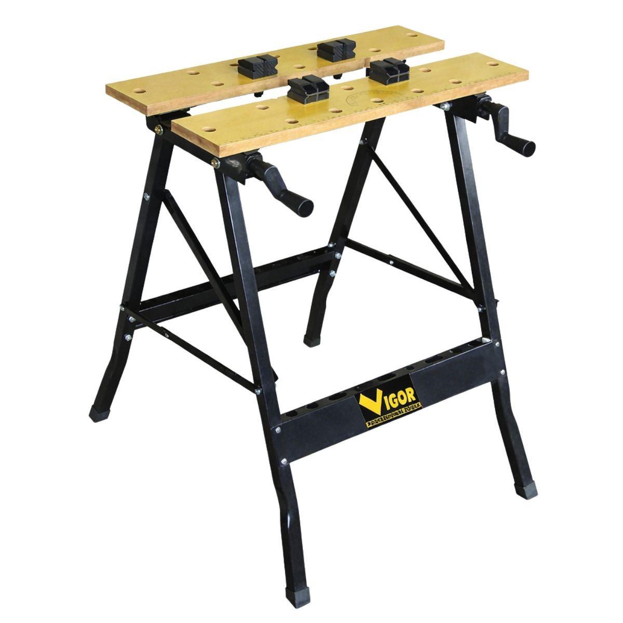 INTEC Etabli pliable multiposition charge 150kg - table de travail portable etau réglage 20 à 35 cm bricolage sciage ateliers intec