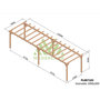 Voir la diapositive 2 : JARDIDECO Pergola en bois lamellé-collé Grenoble 1000 x 300 cm- Maderland