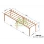 Voir la diapositive 2 : JARDIDECO Pergola en bois lamellé-collé Grenoble 1000 x 300 cm- Maderland