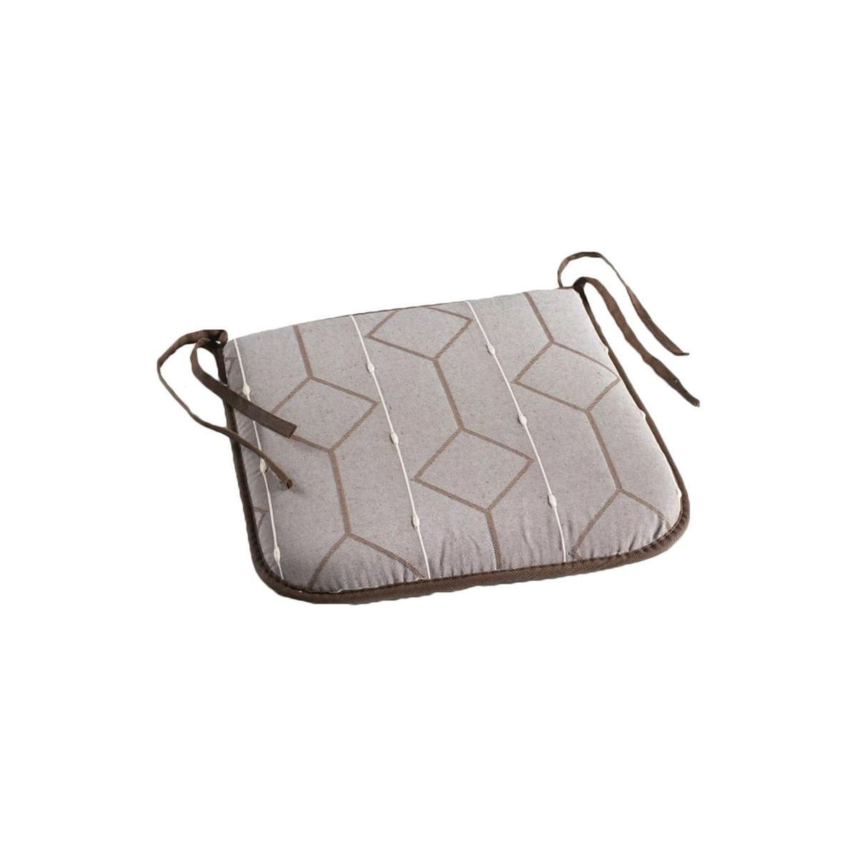 Paris Prix Galette de Chaise  Malone  40x40cm Noisette