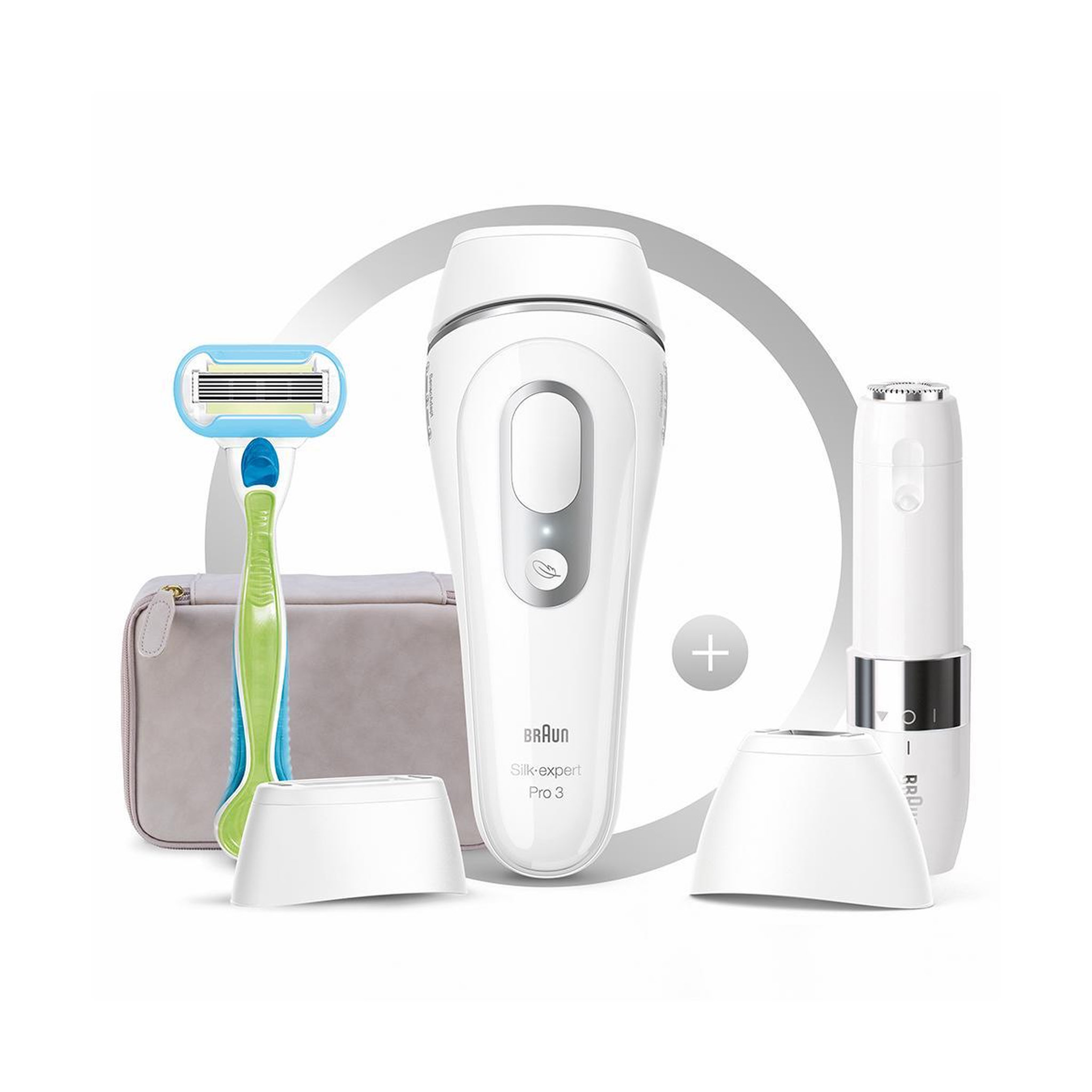 BRAUN Braun silk-expert pro 3 pl3139 lumière pulsée intense blanc argenté