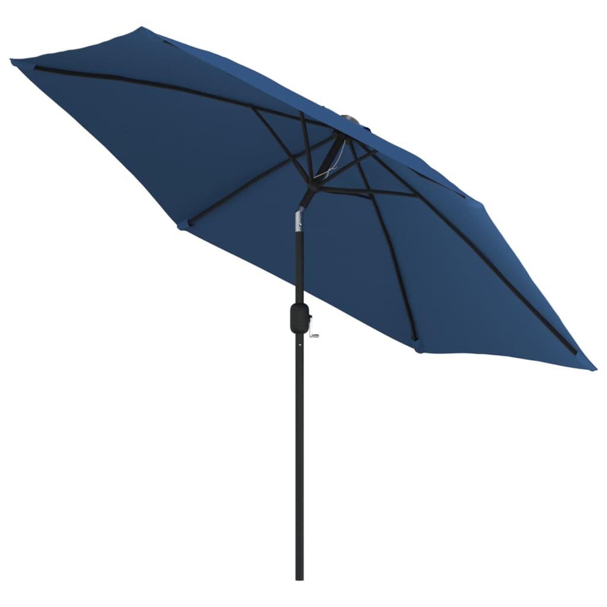 Voir la diapositive 4 : VIDAXL Parasol d'exterieur avec lumieres LED et mat en acier Azure