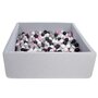  Piscine à balles pour enfant, 20x120 cm, Aire de jeu + 600 balles noir,blanc,rose clair,gris