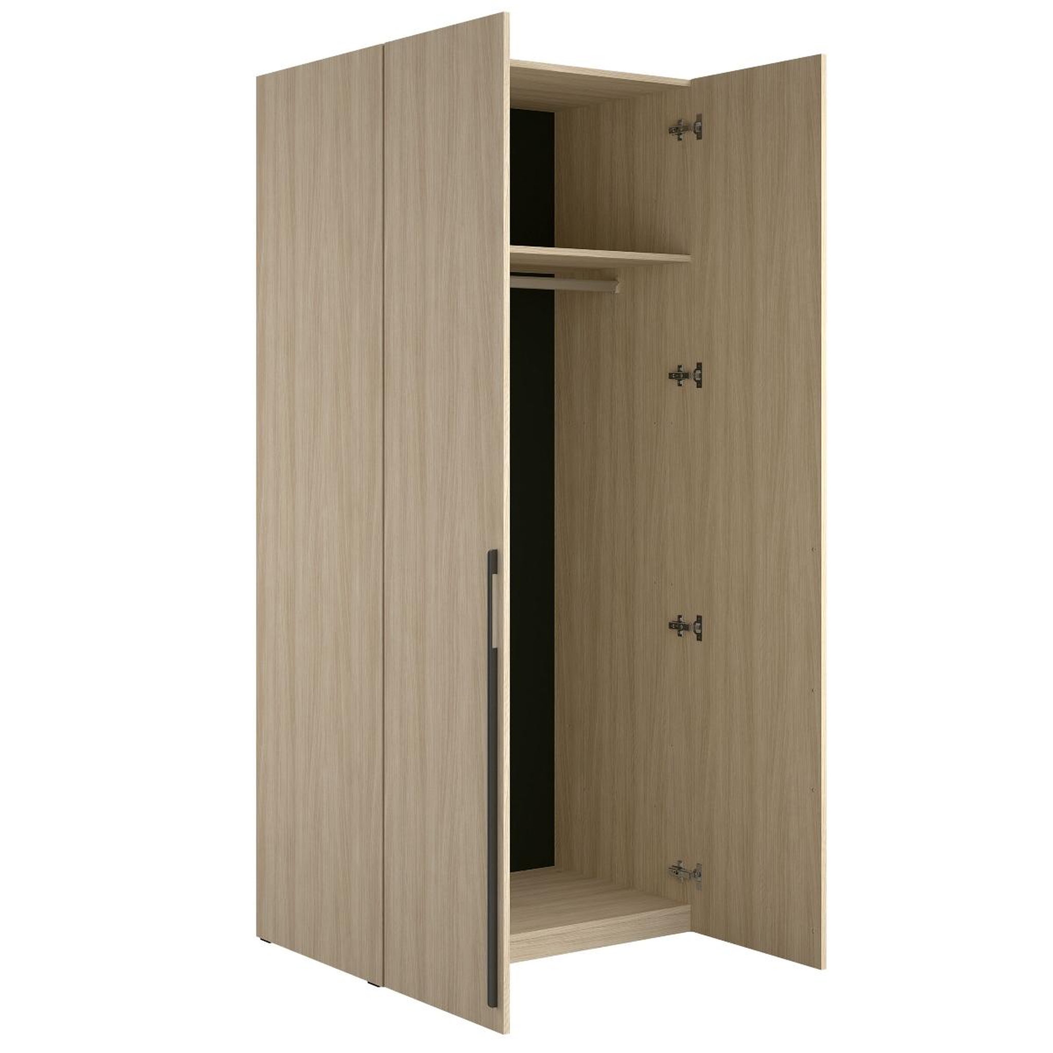 Voir la diapositive 3 : JLC KREATION Armoire moderne en bois 2 portes 90cm orelia