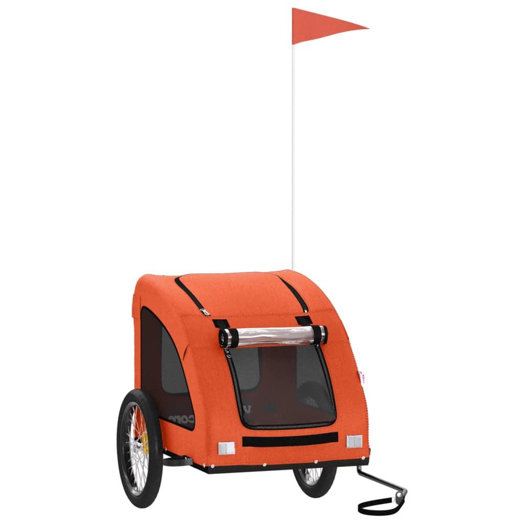 Voir la diapositive 2 : VIDAXL Remorque de velo pour animaux de compagnie orange
