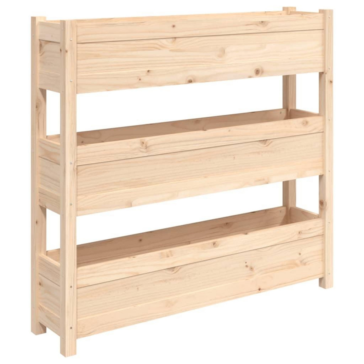 VIDAXL Jardiniere 112x25x104,5 cm Bois massif de pin