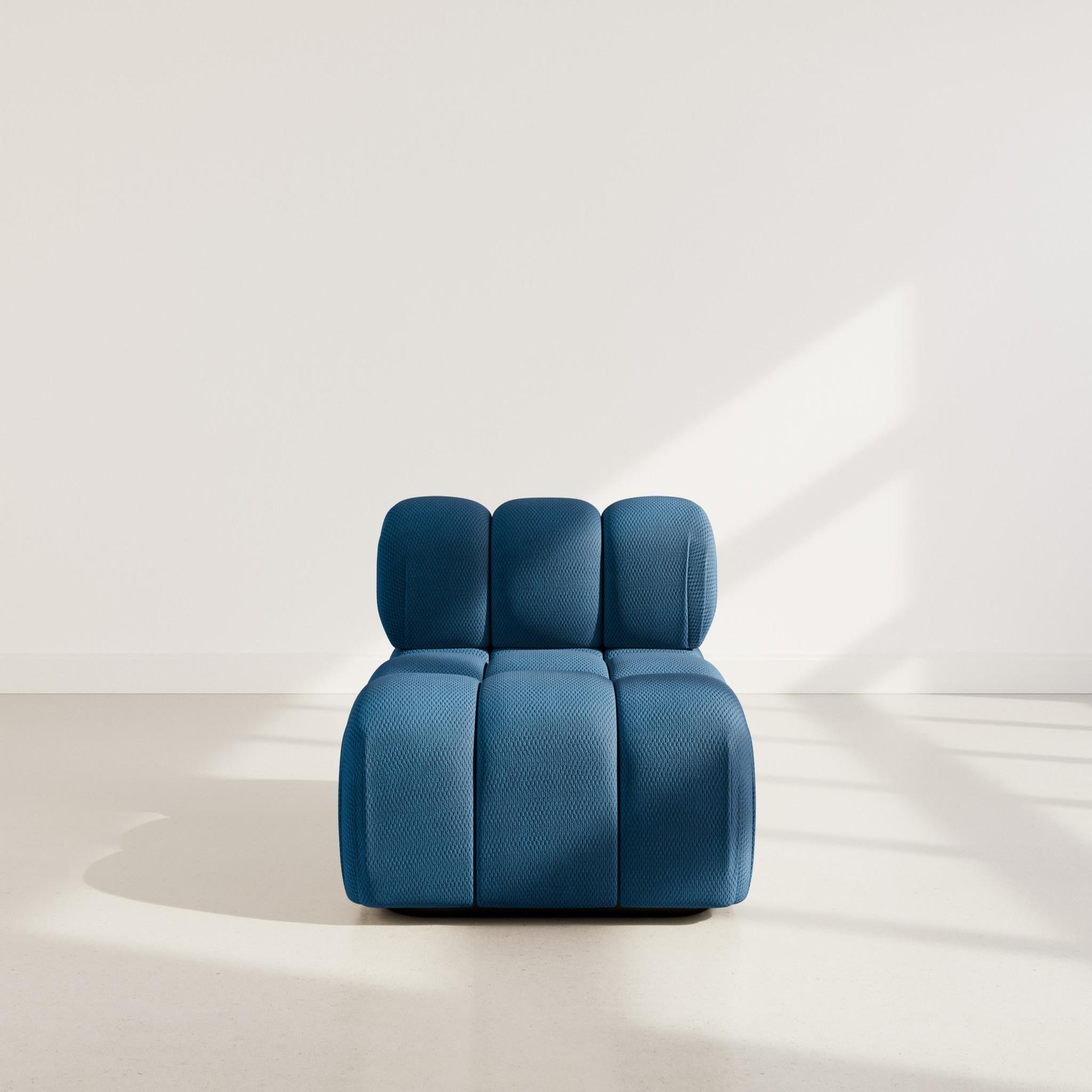 Voir la diapositive 2 : BEST MOBILIER Ruby - module d'assise en velours texturé