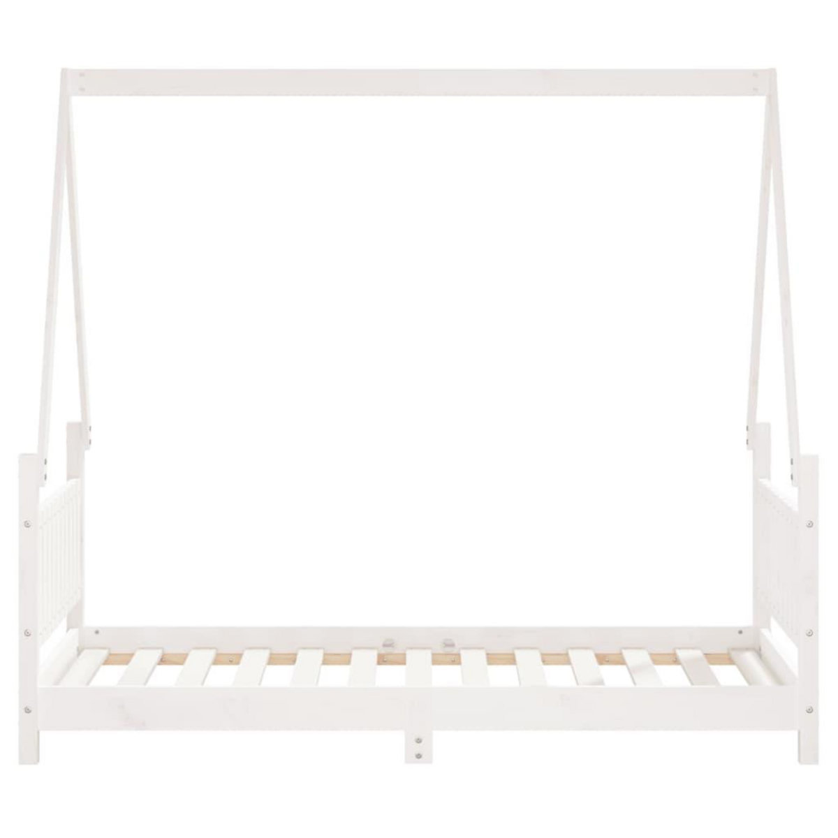 VIDAXL Cadre de lit pour enfant blanc 80x160 cm bois de pin massif
