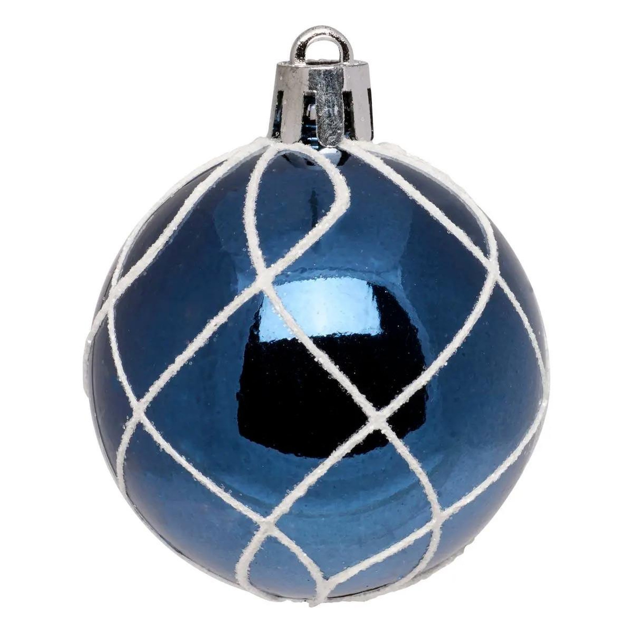 Voir la diapositive 2 : ATMOSPHERA Lot de 15 boules de noël  quiet times  5cm bleu & argent