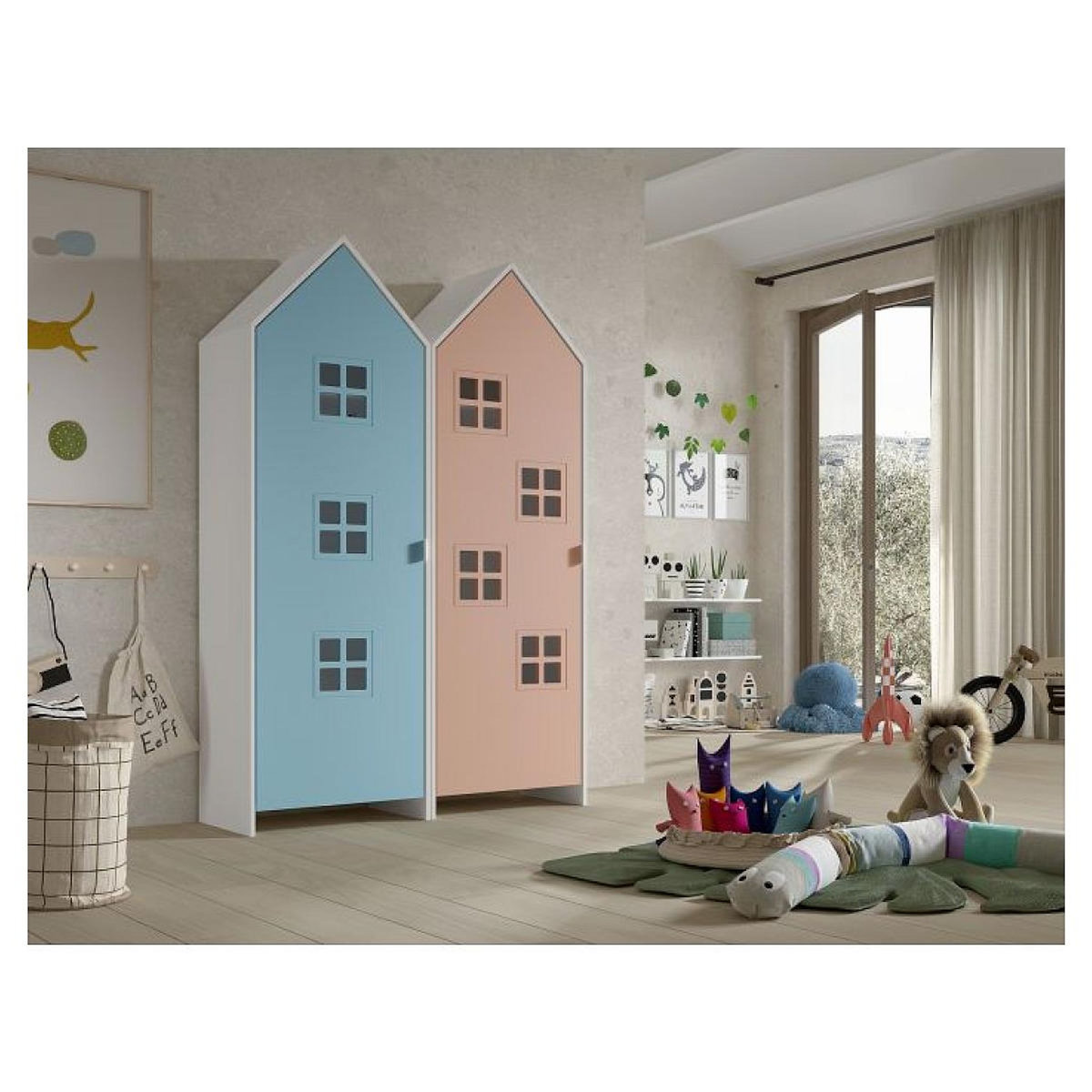 Vipack Combinaison D'armoires 2 Parties Casami Bruges bleu rose