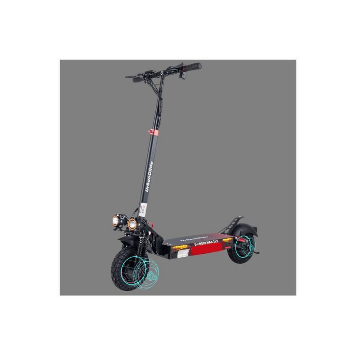 URBANGLIDE Trottinette electrique UrbanGlide ECROSS MAX 2x2 - 48v - 2x 800W - 18Ah