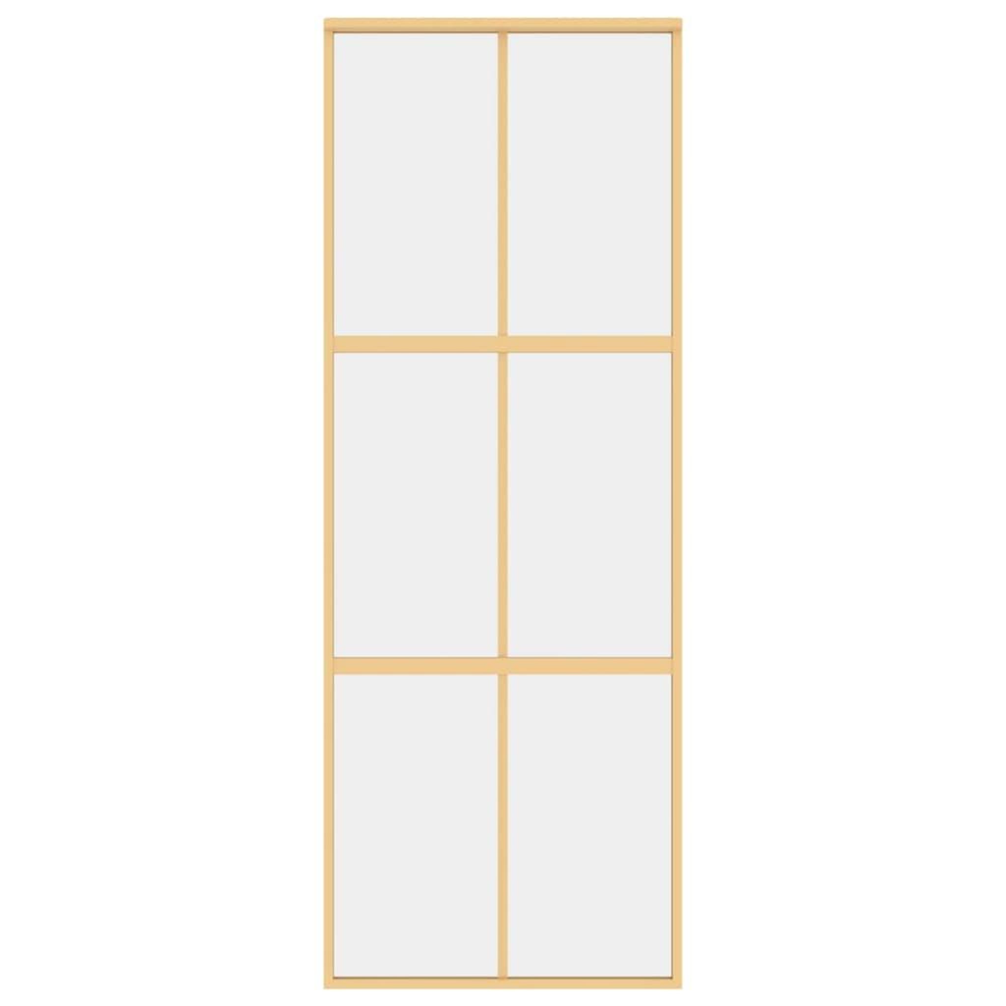 Voir la diapositive 4 : VIDAXL Porte coulissante dore 76x205 cm verre ESG clair et aluminium