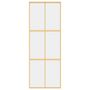 Voir la diapositive 4 : VIDAXL Porte coulissante dore 76x205 cm verre ESG clair et aluminium