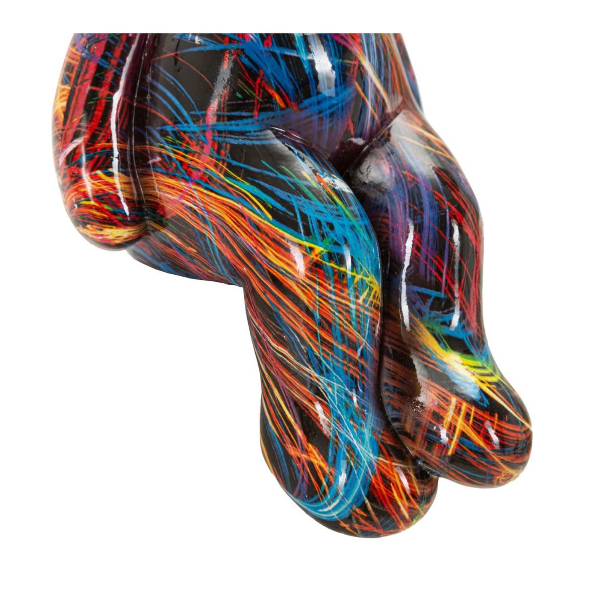 Voir la diapositive 5 : Paris Prix Ourson nœud pap en résine  psyco  25cm multicolore