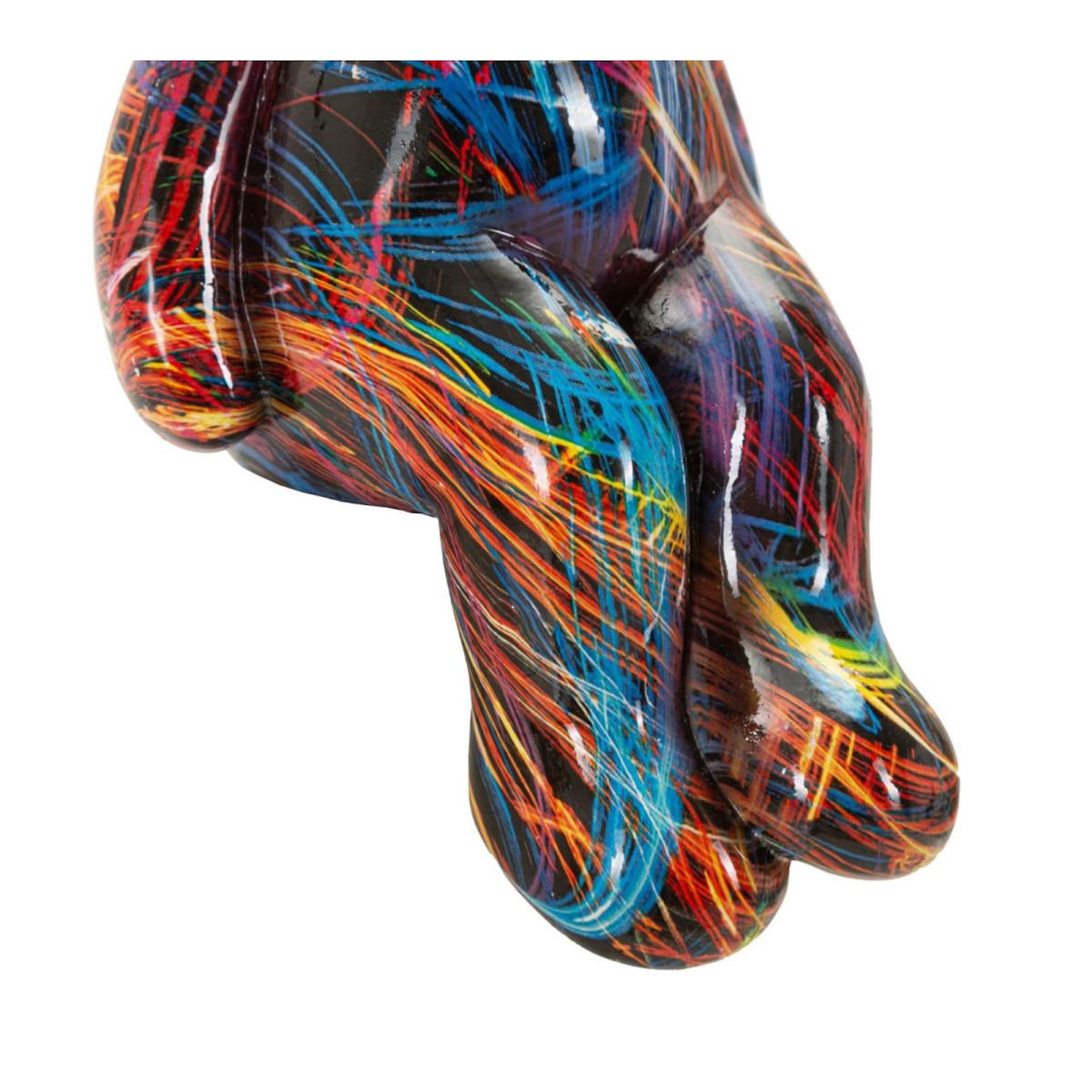 Paris Prix Ourson Nœud Pap en Résine  Psyco  25cm Multicolore