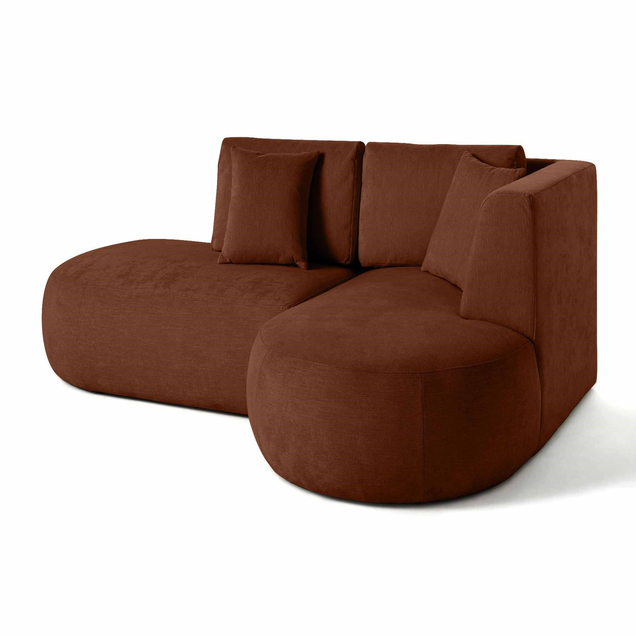 Voir la diapositive 2 : LISA DESIGN Santorini - canapé modulable d'angle droit - 4 places - en tissu texturé