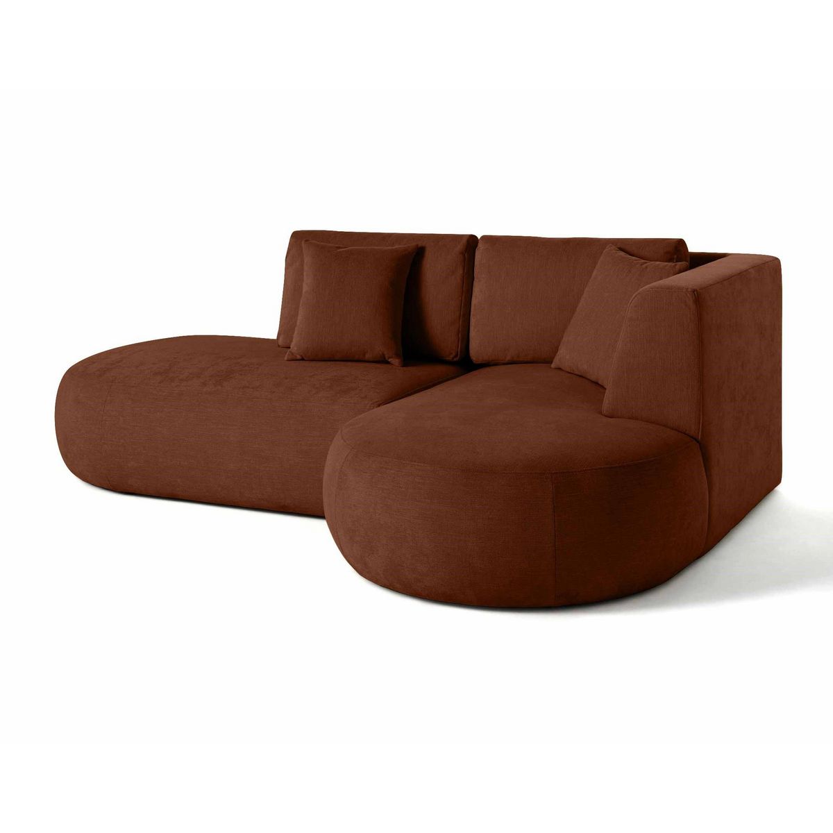 LISA DESIGN Santorini - canapé modulable d'angle droit - 4 places - en tissu texturé