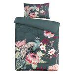 Paris Prix Parure de Lit 2 Pièces  Blossom  140x200cm Vert