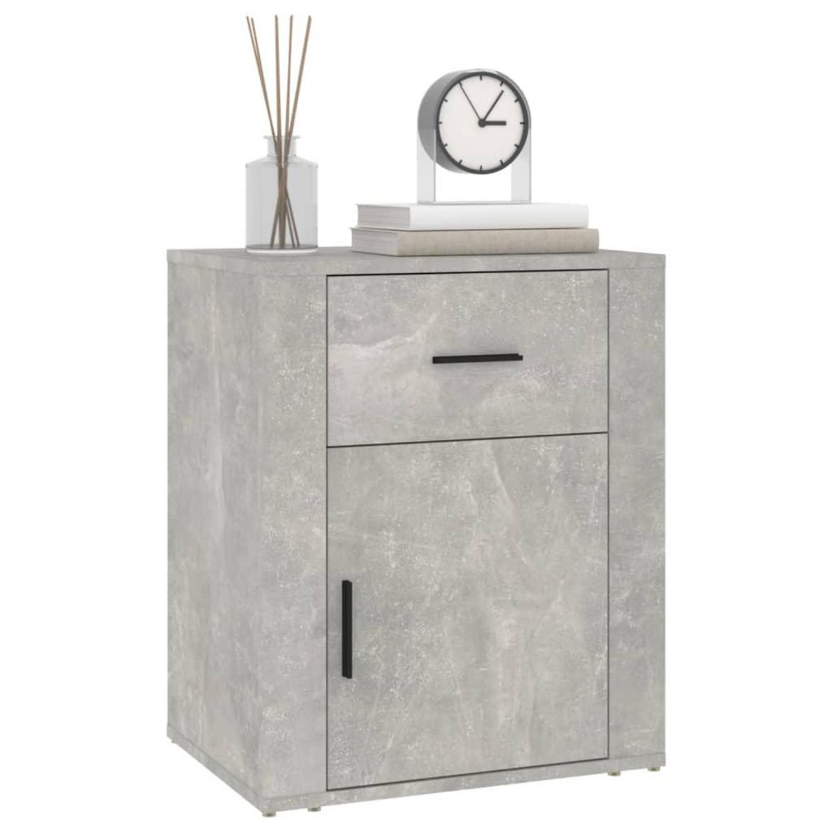 VIDAXL Table de chevet Gris beton 50x36x60 cm Bois d'ingenierie