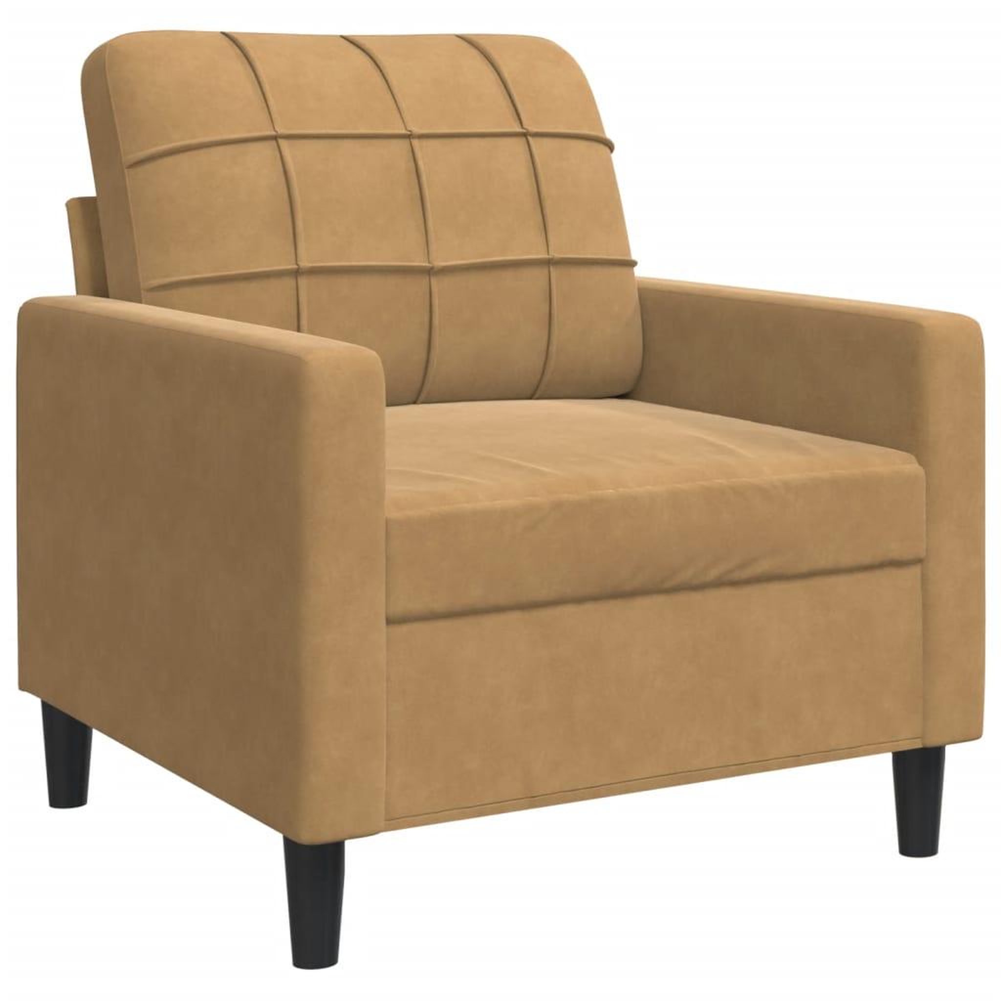 Voir la diapositive 2 : VIDAXL Fauteuil Marron 60 cm Velours