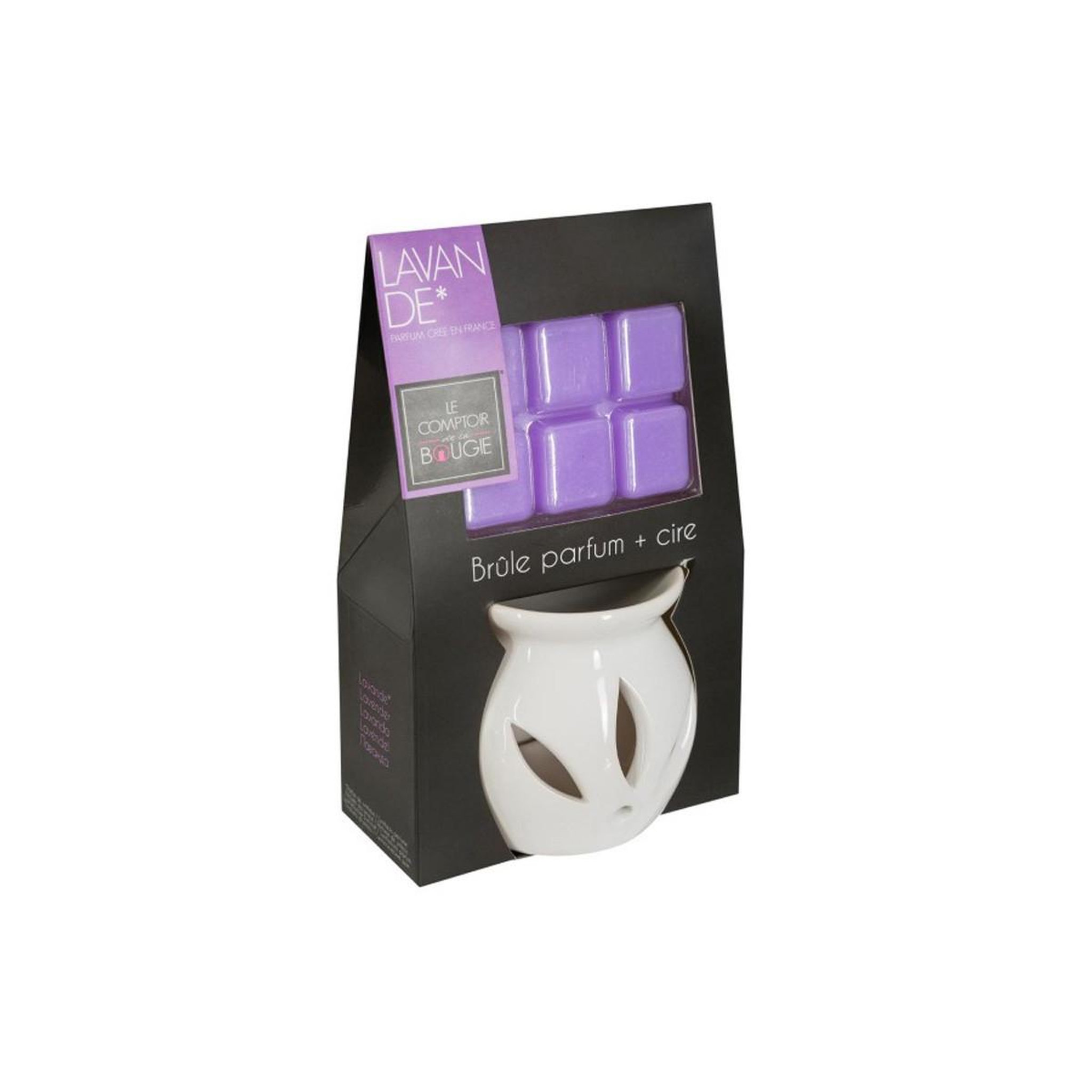 Voir la diapositive 3 : COMPTOIR DE LA BOUGIE Brûle-parfum & cire 30g lavande