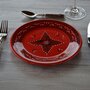 YODECO Assiette plate Tatoué rouge - D 24 cm