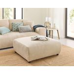 LISA DESIGN Garance - pouf modulable - en velours côtelé. Coloris disponibles : Beige, Vert, Gris, Bleu, Orange