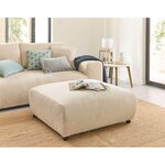 LISA DESIGN Garance - pouf modulable - en velours côtelé. Coloris disponibles : Vert, Gris, Orange, Beige, Bleu