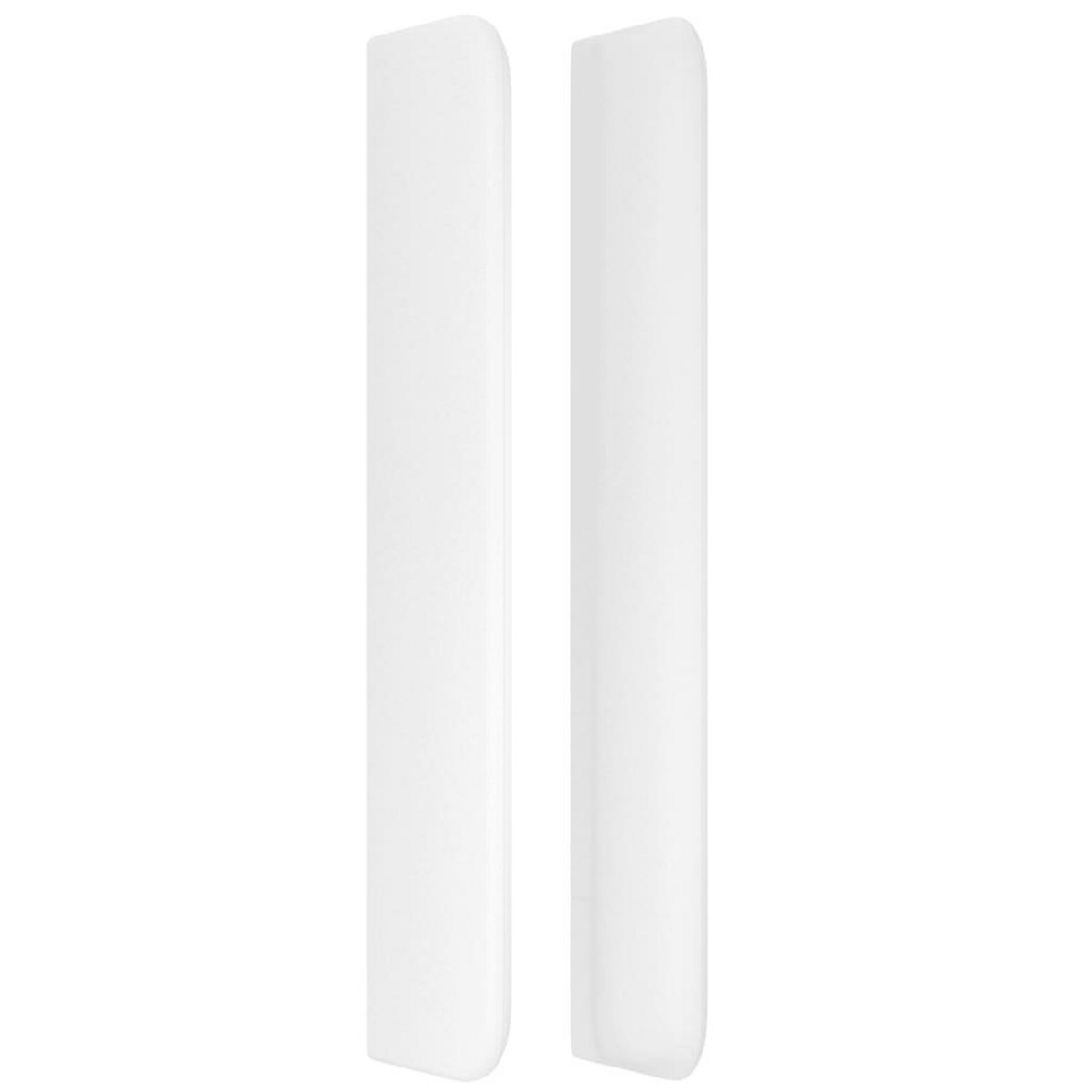 VIDAXL Tete de lit avec oreilles Blanc 203x16x118/128 cm Similicuir