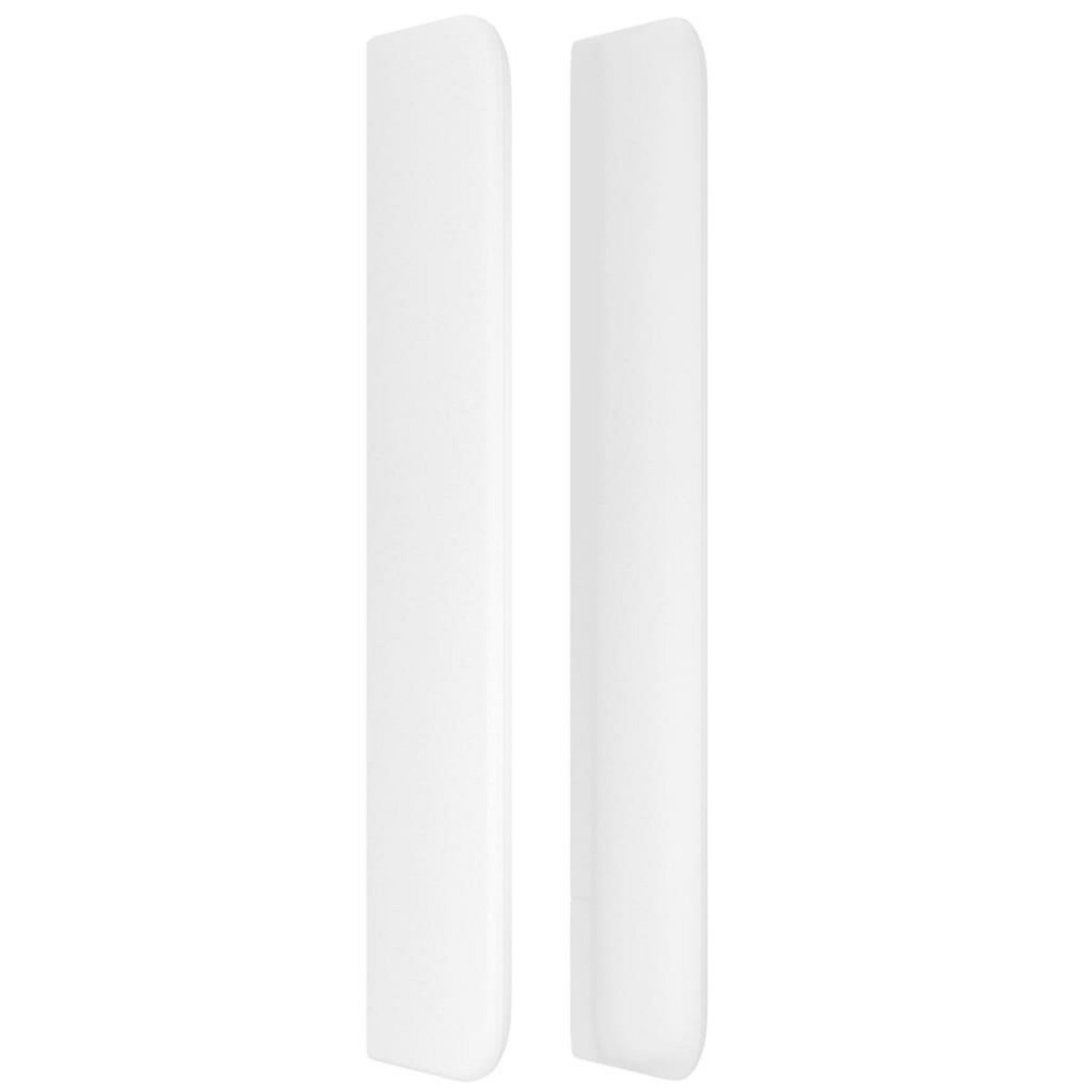 VIDAXL Tete de lit avec oreilles Blanc 203x16x118/128 cm Similicuir