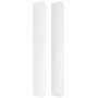 Voir la diapositive 4 : VIDAXL Tete de lit avec oreilles Blanc 203x16x118/128 cm Similicuir