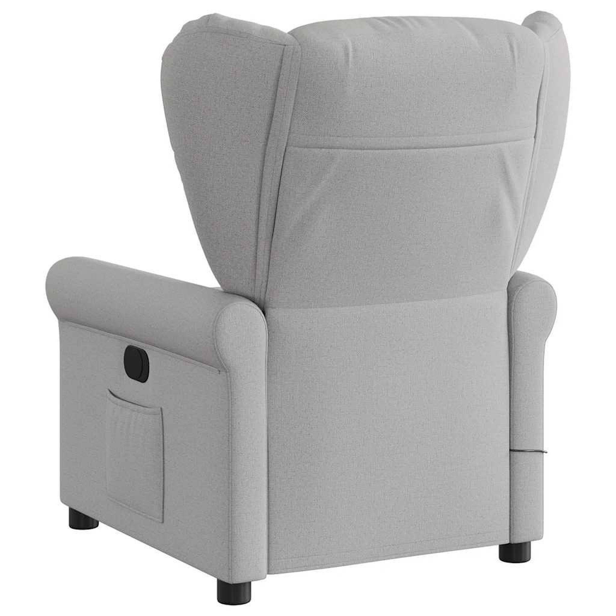 Voir la diapositive 5 : VIDAXL Fauteuil de massage inclinable gris nuage tissu